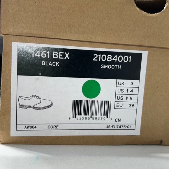 Dr. Martens 1461 Bex Smooth Leather Oxford Shoes - Picture 7 of 8